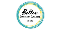 Logo for Belton Chamber of Commerce, featuring the name and 