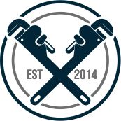 Logo with two crossed dark blue clamps inside a circular frame, with &ldquo;EST 2014&rdquo; text.