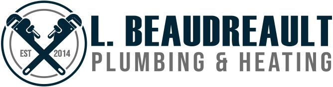 Logo for DL Beaudreau Plumbing & Heating with crossed tools in a blue circular emblem
