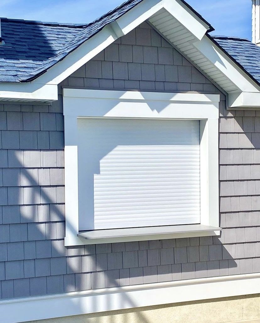 white window shutters