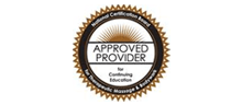 A logo for an approved provider for continuing education