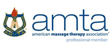 The logo for the american massage therapy association is a professional member.