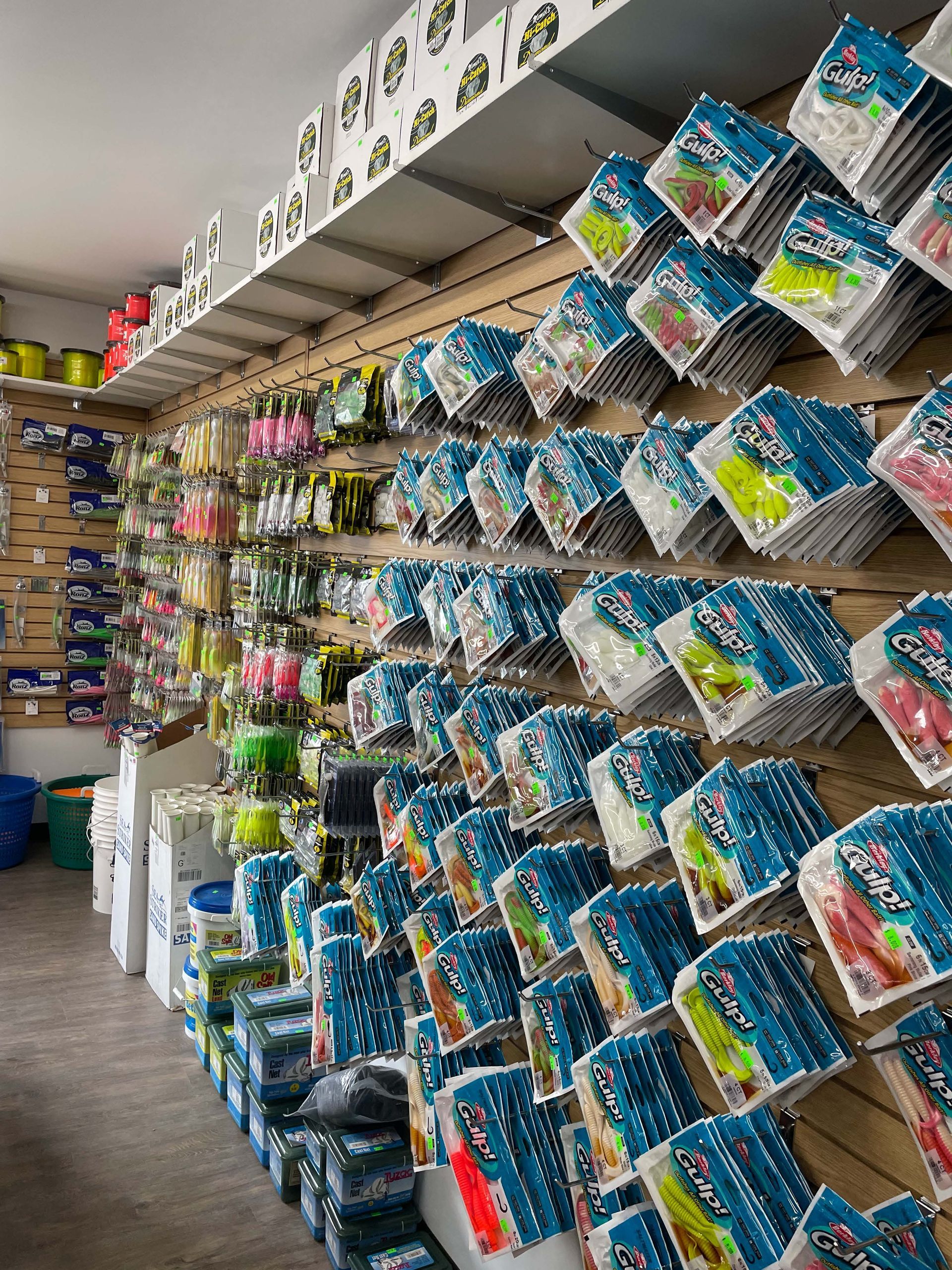 A store filled with lots of different types of fishing lures.
