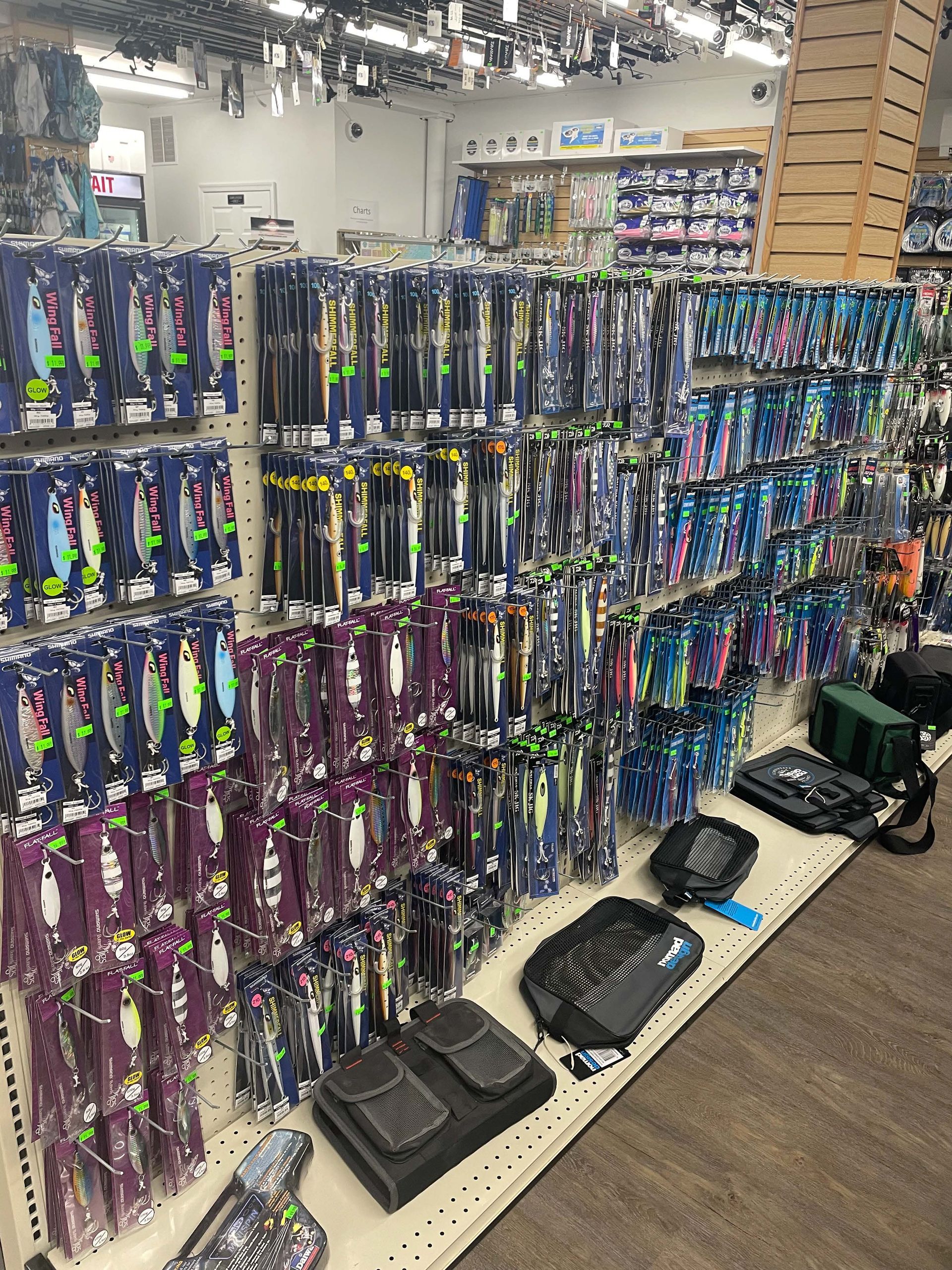 A store aisle filled with lots of different items.