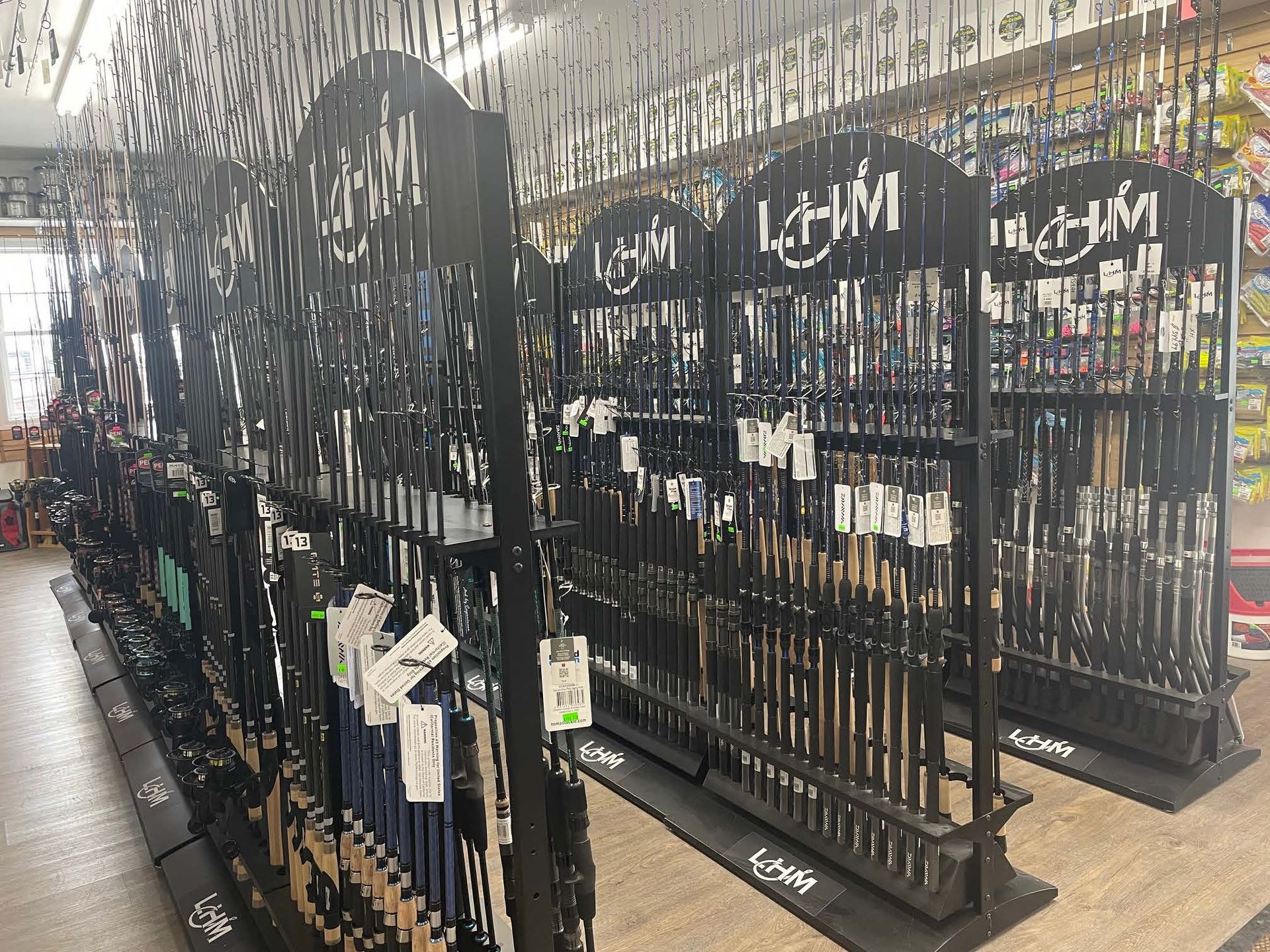 A store aisle filled with lots of different items.