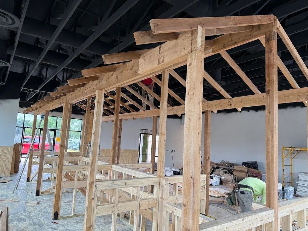 Construction inside a building