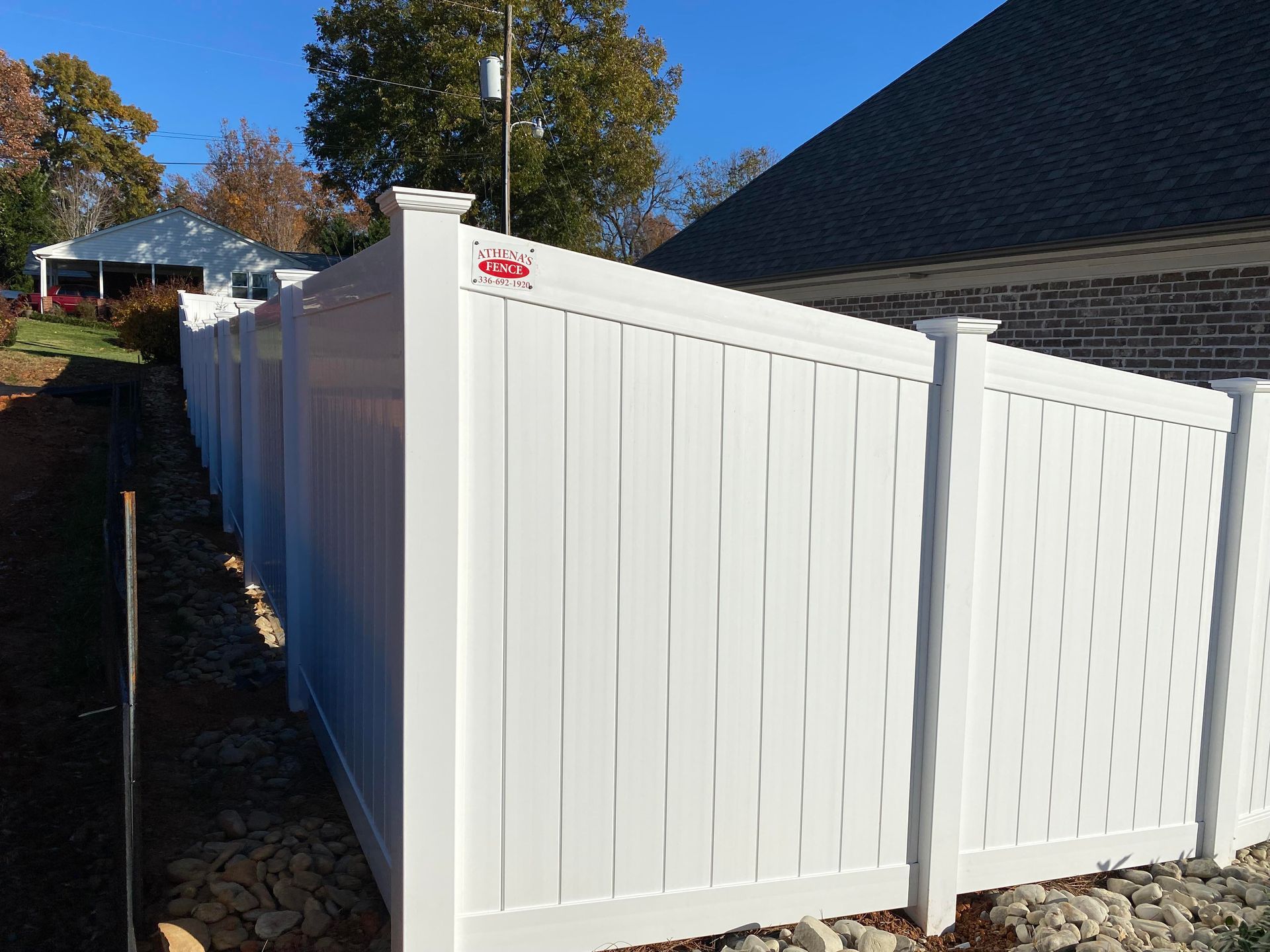 Barrette outdoor living white vinyl fence panel