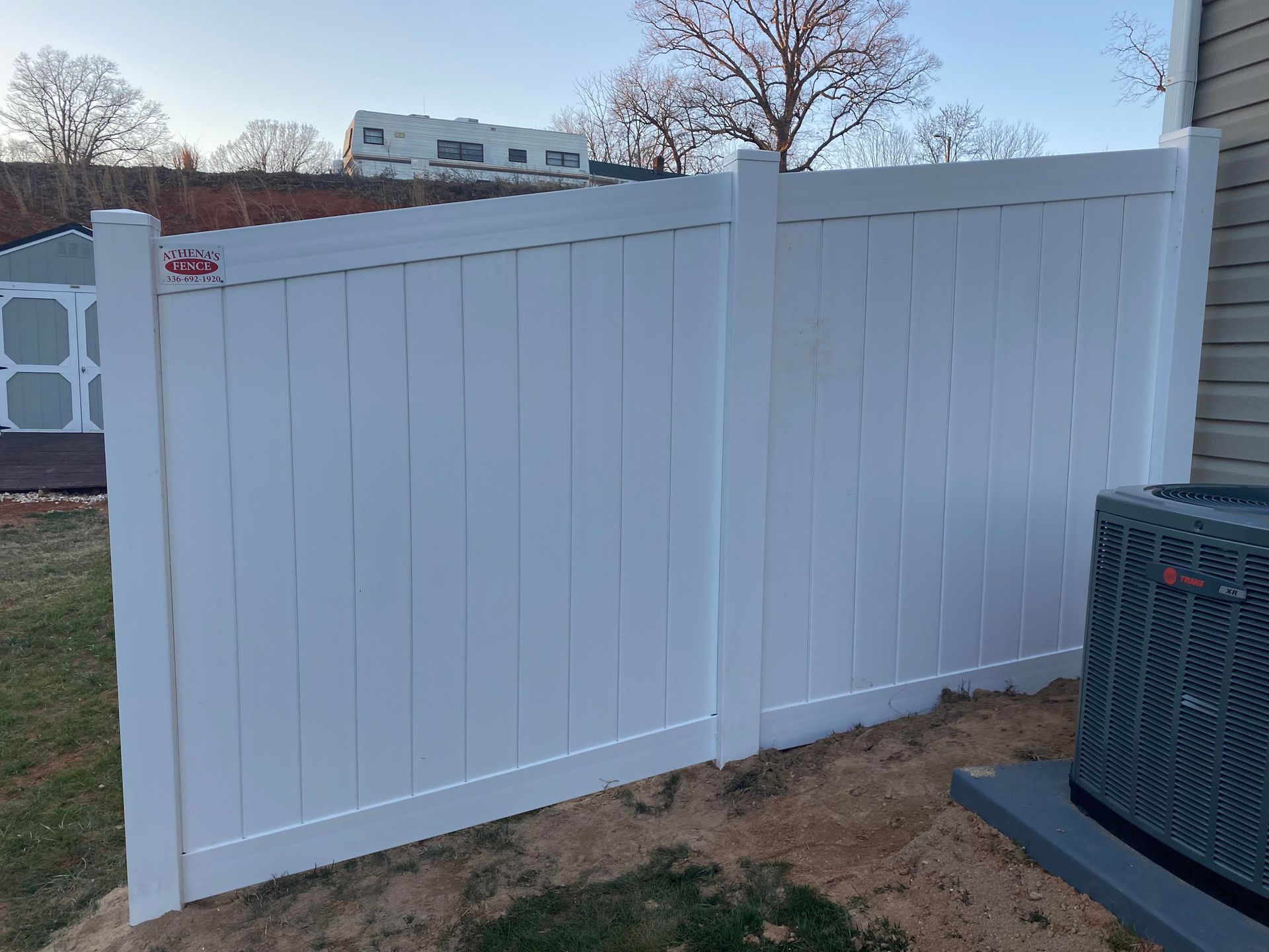 Quality residential vinyl fence in white