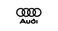 The audi logo is black and white on a white background.