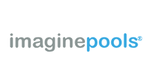 Imagine Pools logo in grey and blue.