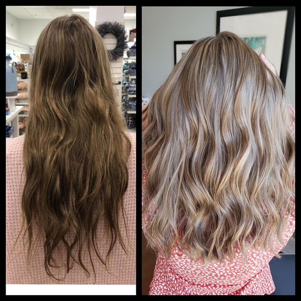 before and after hair color