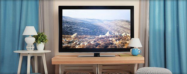 Smart TV with scenery display