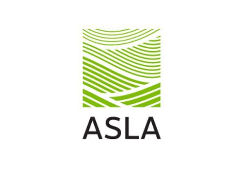 ASLA logo with green striped square above black text.