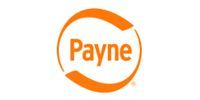 Payne logo in orange text with a circular swoosh on a white background