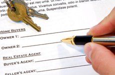 Signing real estate ownership document