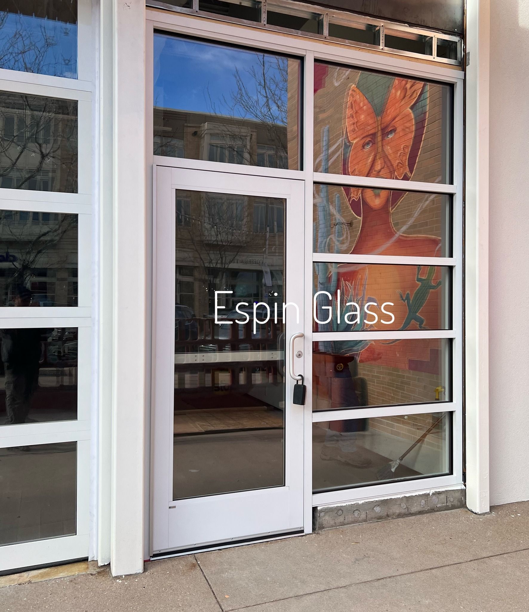 White door and window with