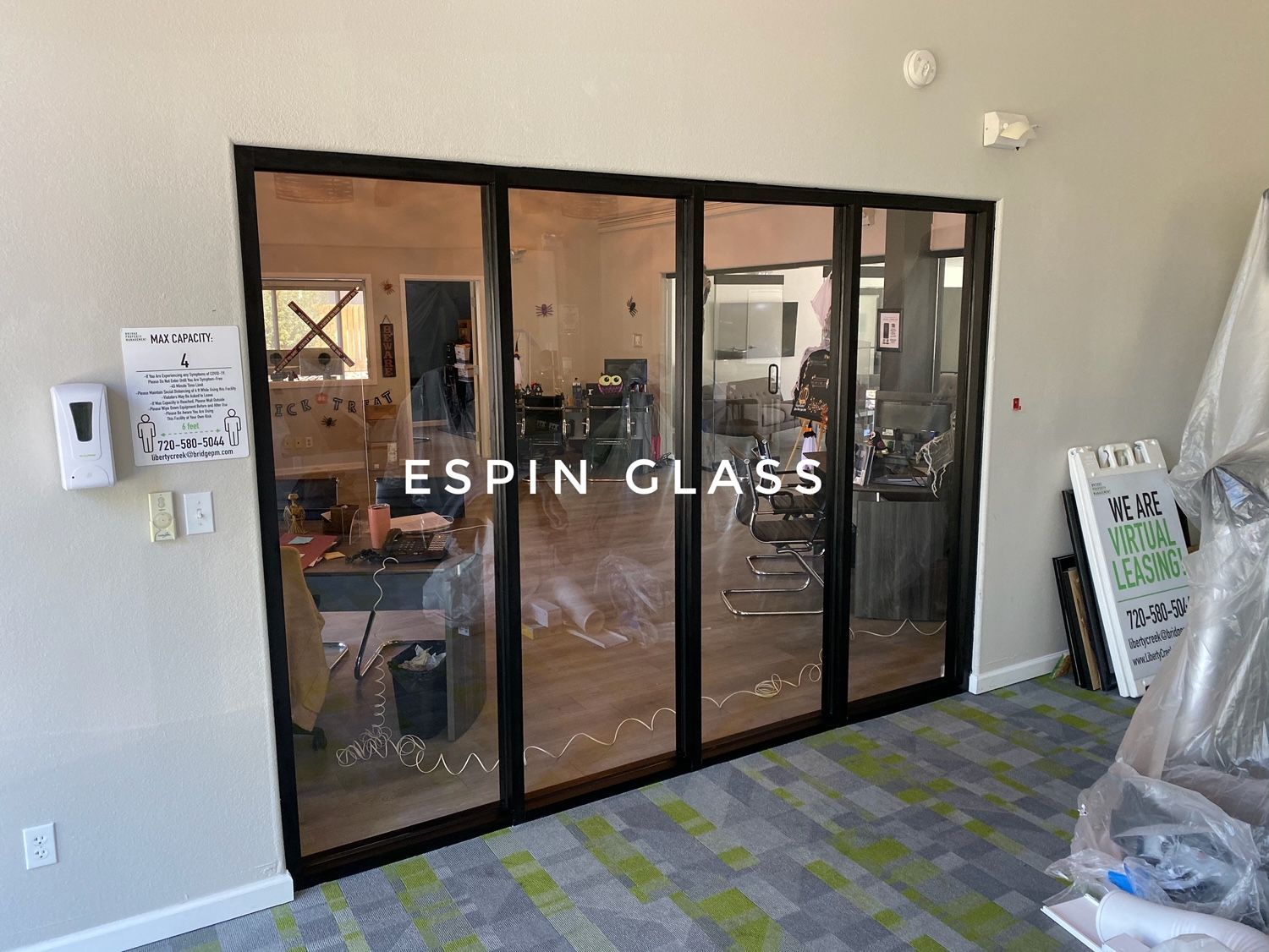 Glass doors with 