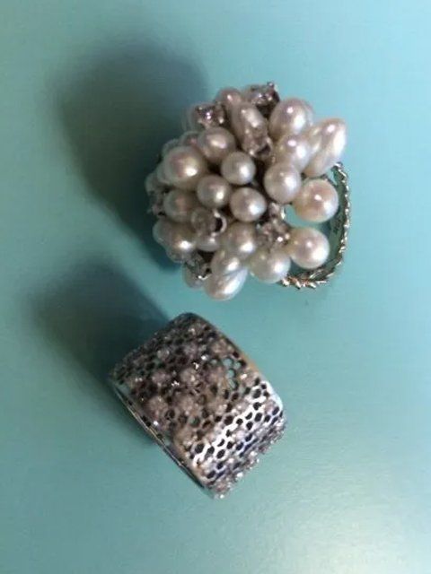 silver earrings