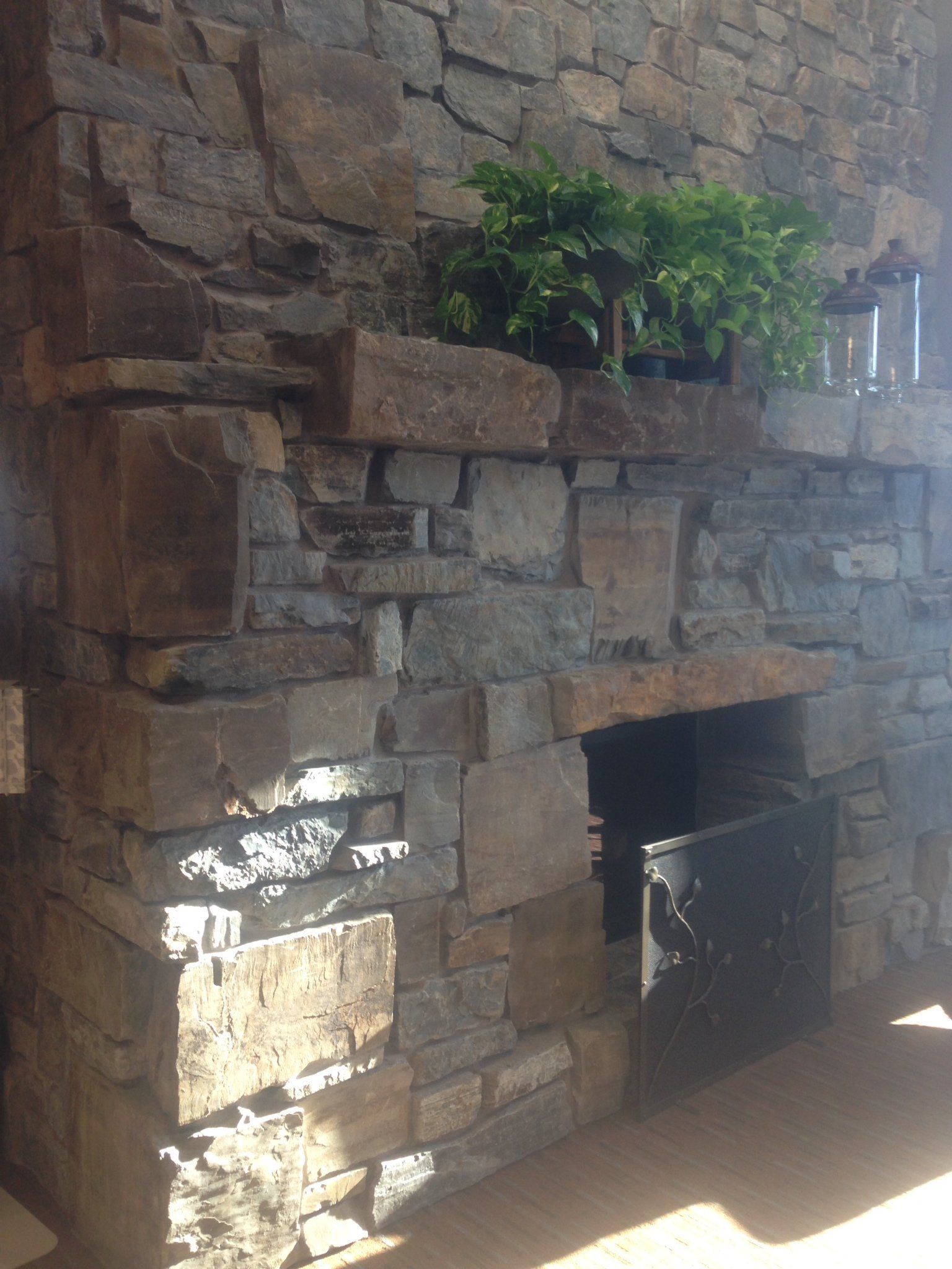 Stone Fireplace