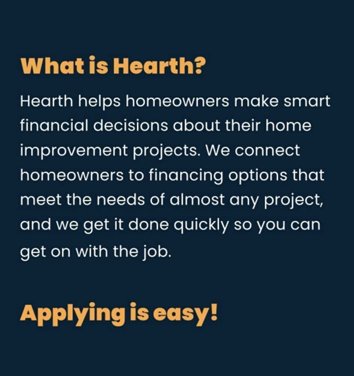 HEARTH financing flyer
