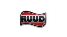 RUUD logo in black and red on a white background