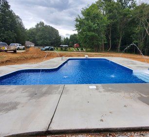 vinyl liner pools with fountain
