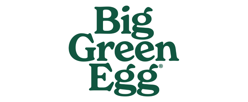 Big Green Egg logo in dark green text on a white background