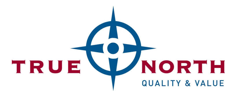 True North logo with blue compass rose and red text, “QUALITY & VALUE” beneath
