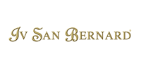 Iv San Bernard logo in gold script on white background.
