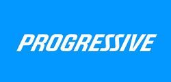 The word progressive is on a blue background.
