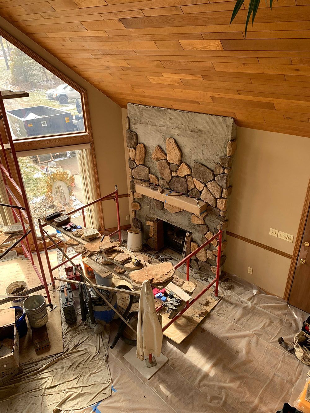 interior shot of masonry works