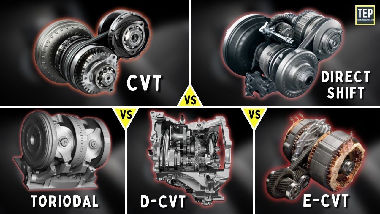 A collage of four different types of cvt transmissions