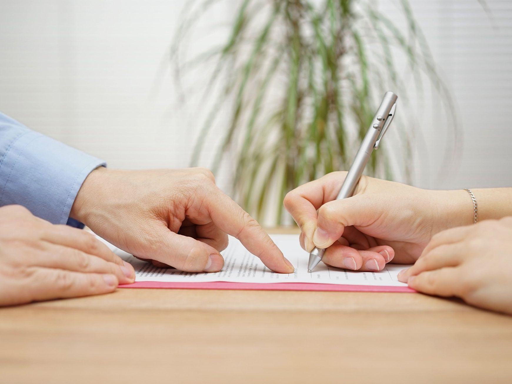 Signing contracts