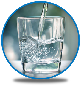 Water in a glass
