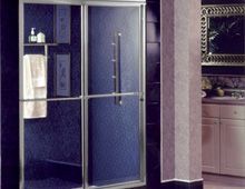 Clear glass shower door