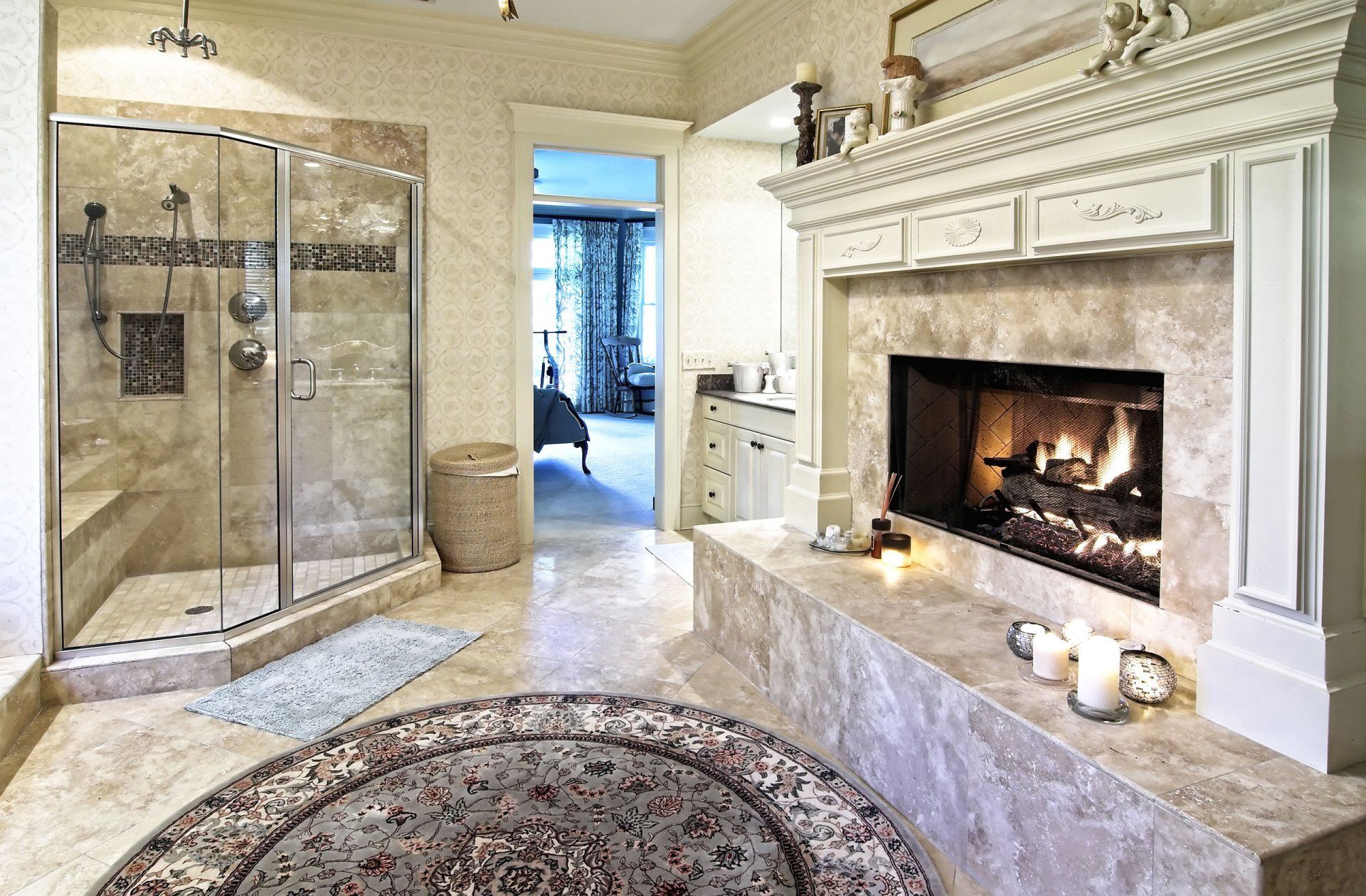 Elegant stone for fireplace