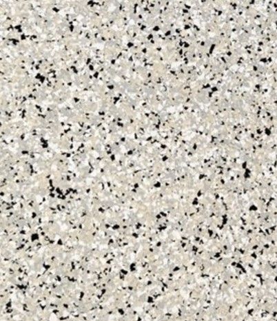 A close up of a gray and black granite counter top.