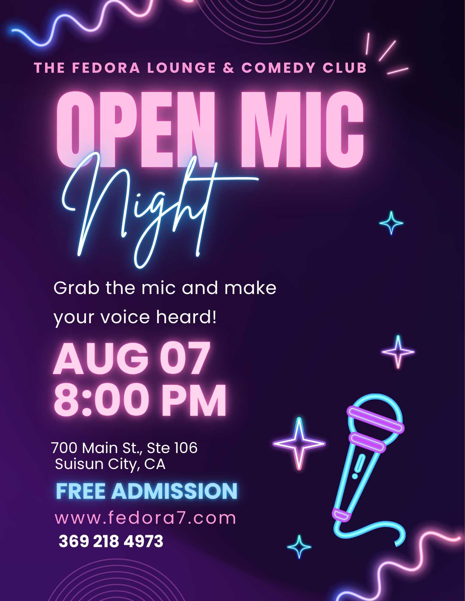 Open Mic Night flyer