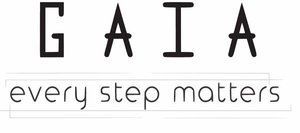 Logo with GAIA text and tagline every step matters.