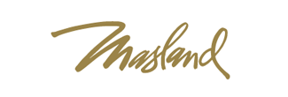 Masland logo in gold script on a white background.