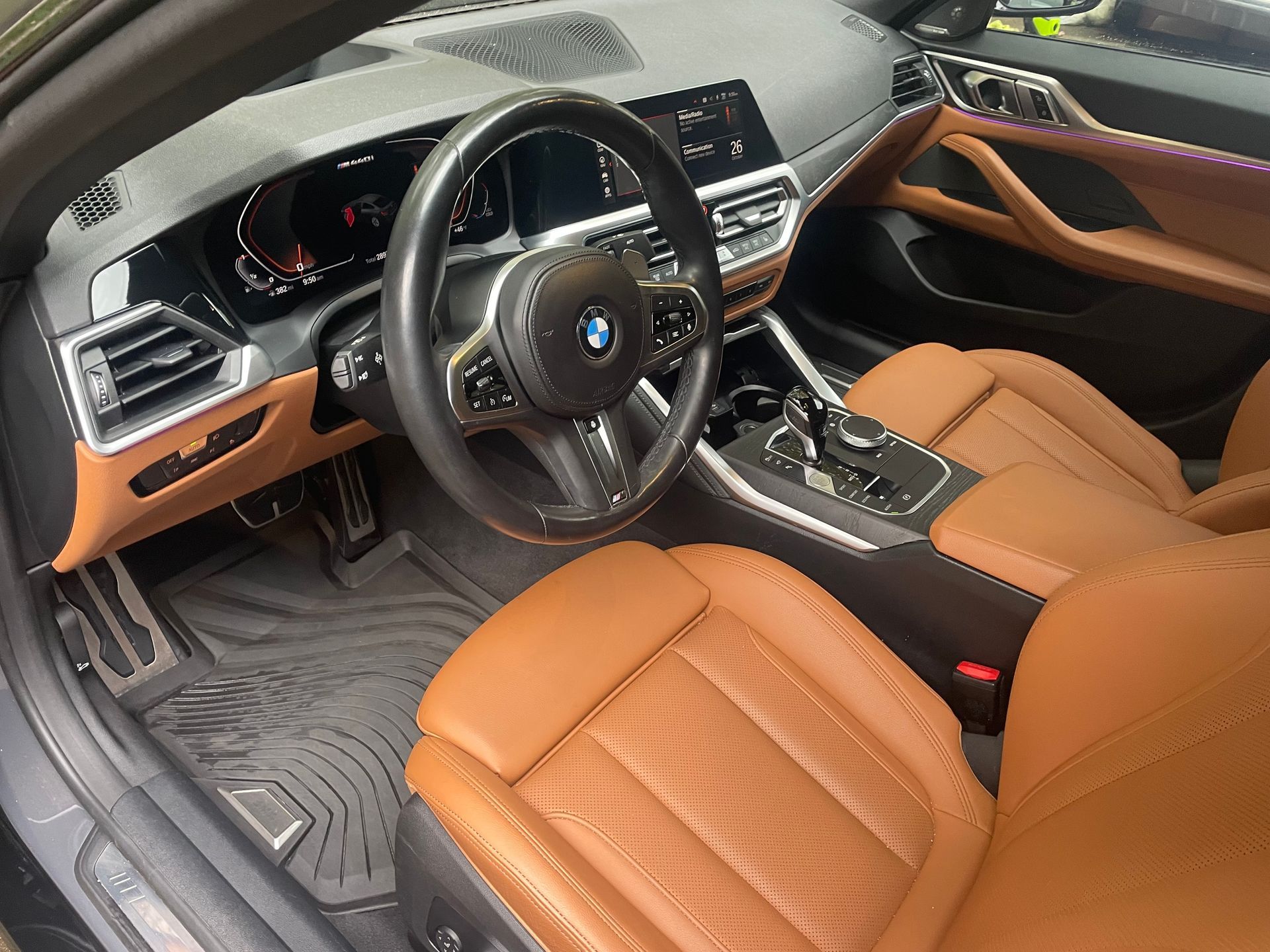 clean rubber mats, tan interior