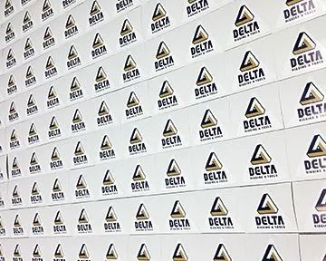 White wall covered with repeating