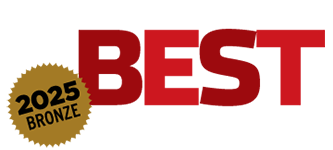 BEST in red letters with a bronze 2025 BRONZE award seal.