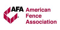 AFA American Fence Association logo in maroon and black with geometric fence icon