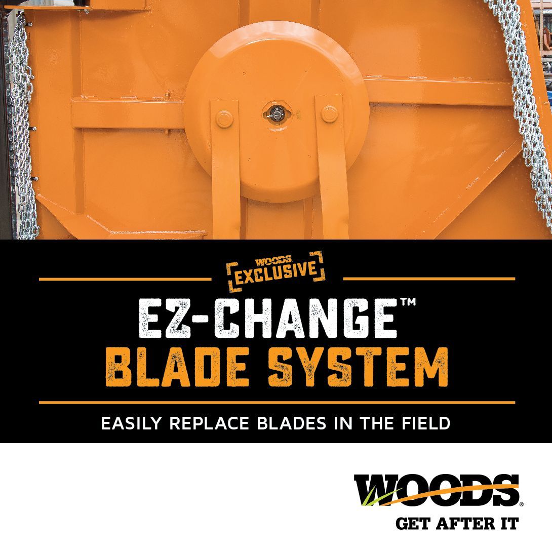 The Woods EZ-Change Blade System allows you to easily replace blades in the field.