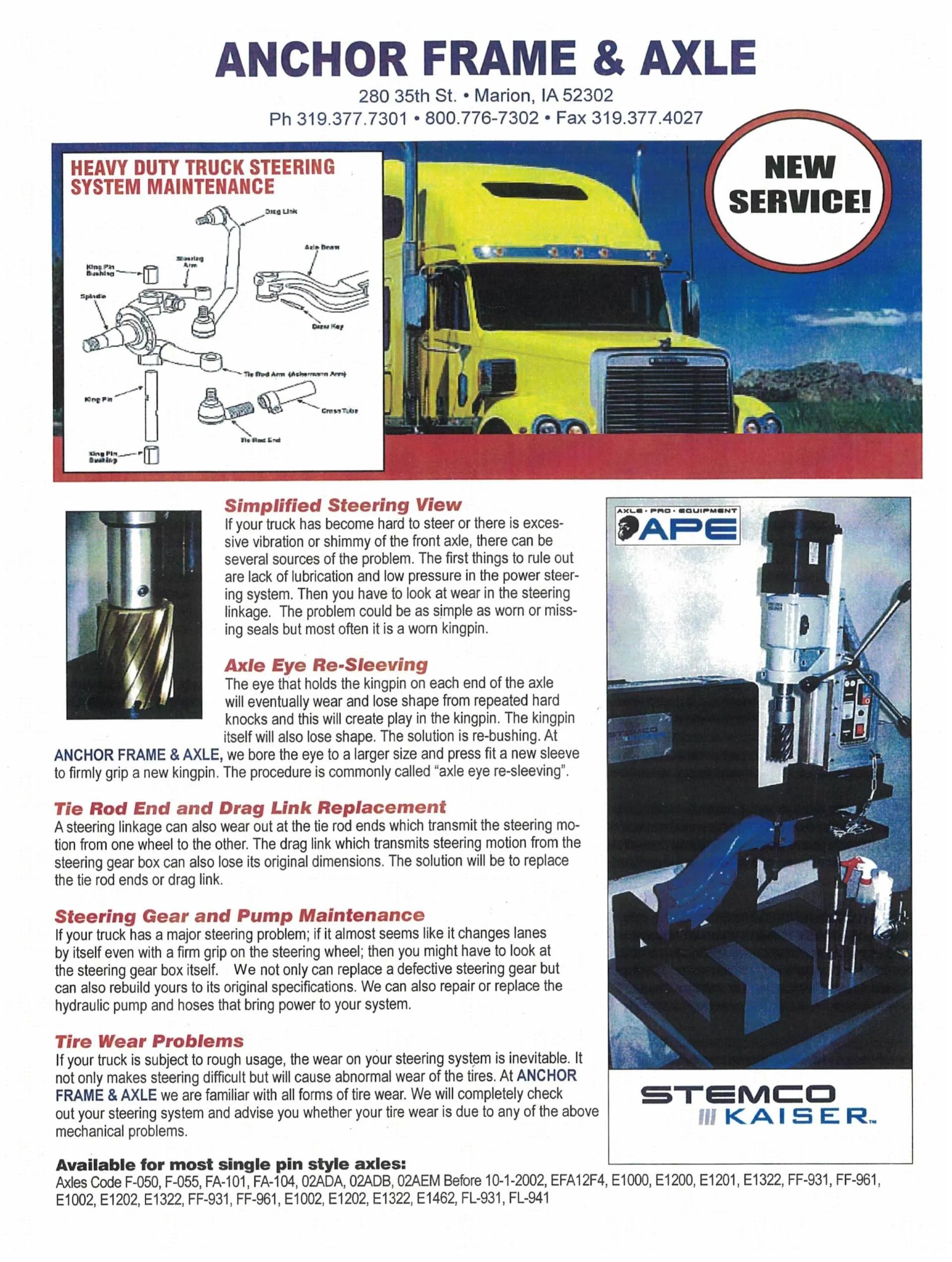 Truck information