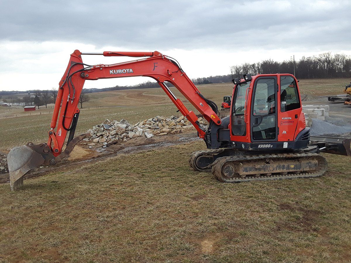 excavating