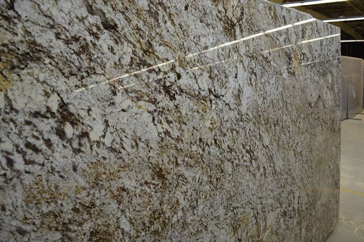 A close up of a granite countertop in a store