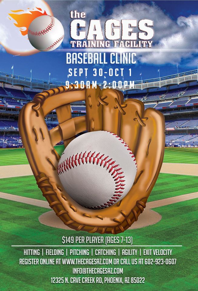 2024 Fall Baseball clinic flyer