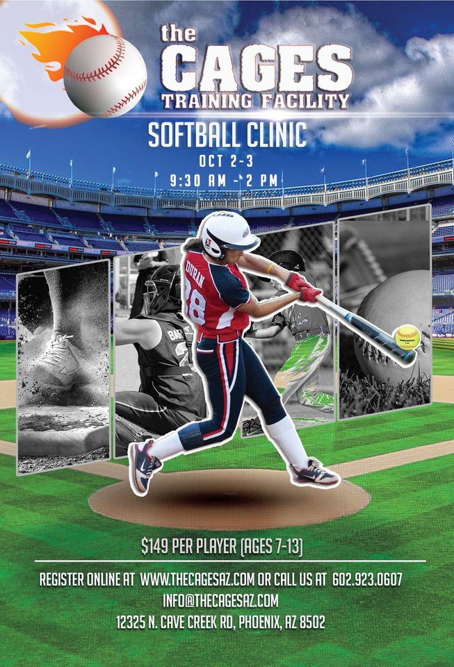 2024 Fall Break Softball clinic flyer